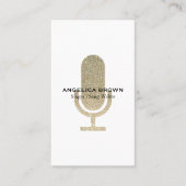 Glitzer-Mikrofon-Geschäfts-Karte Visitenkarte (Vorderseite)