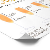 Glitzer Mimosa Bar Bridal Brunch Zeichen Poster (Ecke)