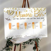 Glitzer Mimosa Bar Bridal Brunch Zeichen Poster