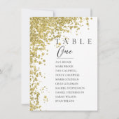 Glitzer-Mindestsitzplan für Tischnummern (Rückseite)