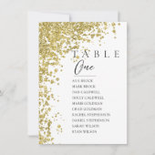 Glitzer-Mindestsitzplan für Tischnummern (Vorderseite)