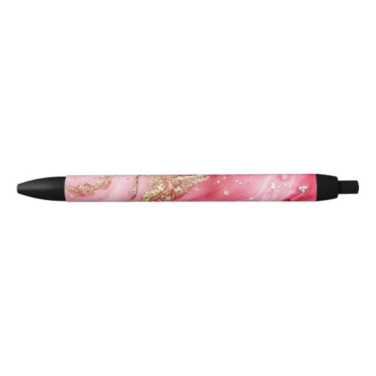 Glitzer-Minimal-Nahtloses-Rosa-Muster Kugelschreiber (Vorderseite)