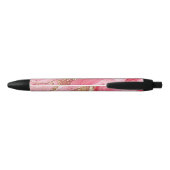 Glitzer-Minimal-Nahtloses-Rosa-Muster Kugelschreiber (Rückseite)