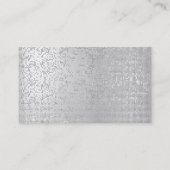 Glitzer Minimal Pearly IT CYBER Silver Gray Vip Visitenkarte (Rückseite)