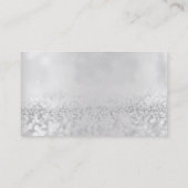 Glitzer Minimal Pearly Silver Gray Vip Visitenkarte (Rückseite)