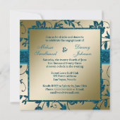 Glitzer mit Aquamarinen IMITATEN und  Einladung (Rückseite)