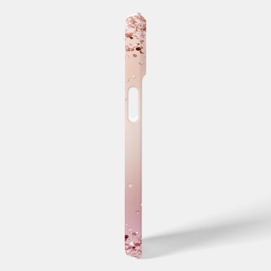 Glitzer mit benutzerdefiniertem Rosatinrot Case-Mate iPhone Hülle (Rückseite / Rechts)