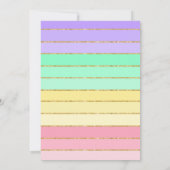 Glitzer mit Blumenbezug Einladung (Rückseite)