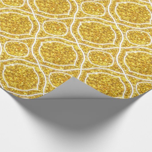 Glitzer mit gebrochenem Spiegel und geometrische F Geschenkpapier (Ecke)