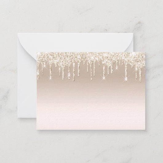 Glitzer mit glücklichen Müttern treiben Gold Mitteilungskarte (Rückseite)