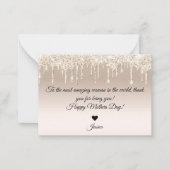 Glitzer mit glücklichen Müttern treiben Gold Mitteilungskarte (Vorderseite)