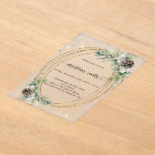 Glitzer mit goldfarbenem Kegel mattiertes Party Acryleinladungen (Ablage )