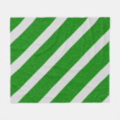 Glitzer mit grünem Streifen Fleecedecke (Vorderseite (Horizontal))