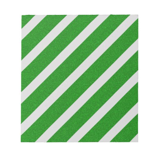 Glitzer mit grünem Streifen Notizblock (Vorderseite)