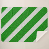 Glitzer mit grünem Streifen Sherpadecke (Vorderseite (Horizontal))