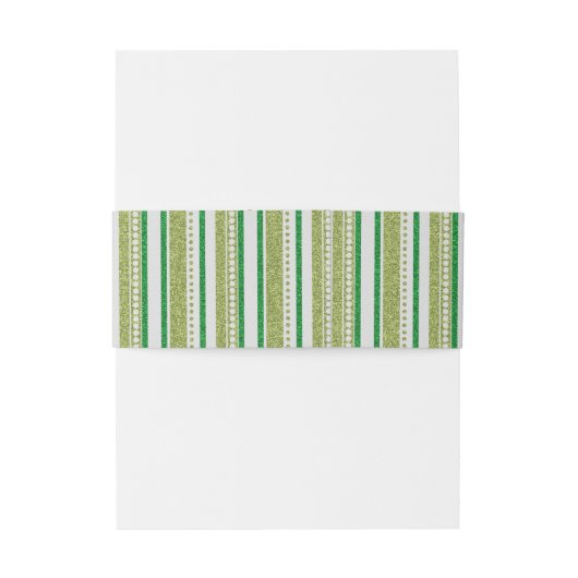 Glitzer mit grünen Streifen Einladungsbanderole (Rückseitenbeispiel)