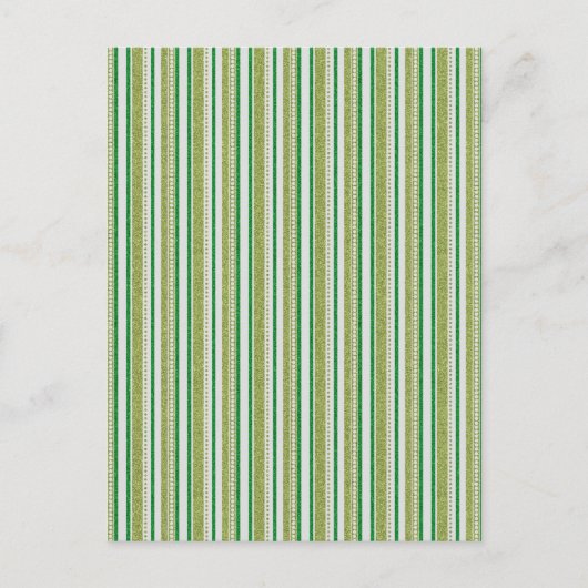 Glitzer mit grünen Streifen Postkarte (Vorderseite)
