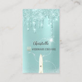 Glitzer mit Haarnadelspalte Tropfen Kaffeemaschine Visitenkarte (Rückseite)