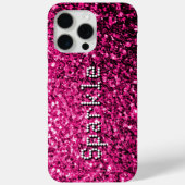 Glitzer mit heißen rosa Imitaten Glitzern Case-Mate iPhone Hülle (Rückseite)