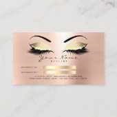 Glitzer mit Salon-Bezugskarte Gold Rose Pink Lashe Empfehlungskarte (Rückseite)