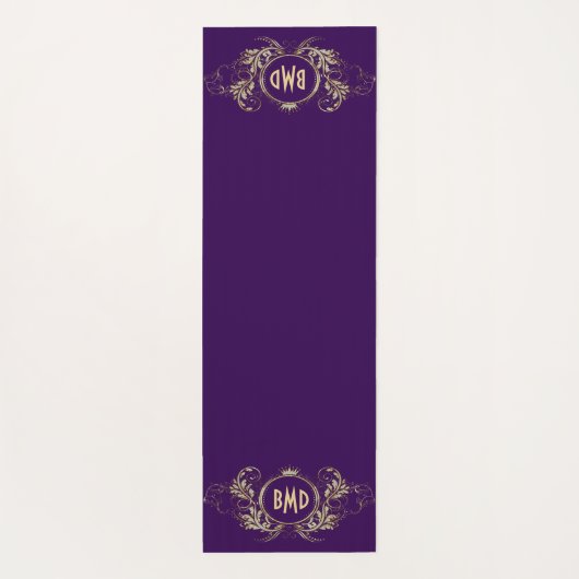 Glitzer mit schwarzen und Imitaten Yogamatte (Rückseite)