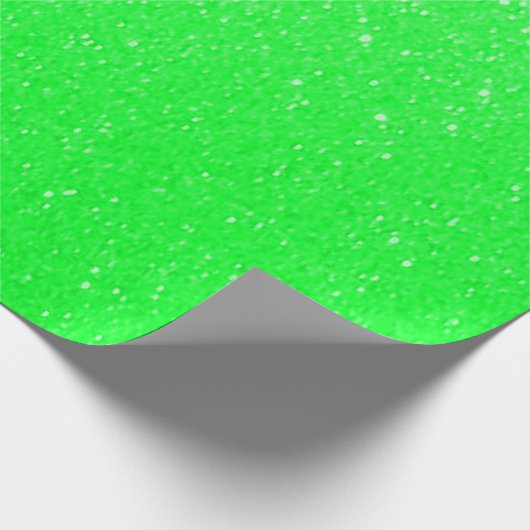 Glitzer mit weichem Lime Geschenkpapier (Ecke)