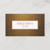Glitzer mit weißem Rahmen aus Kupfergold Visitenkarte (Vorderseite)