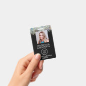 Glitzer Mitarbeiter Foto Logo Strichcode Abzeichen Ausweis (Handheld)