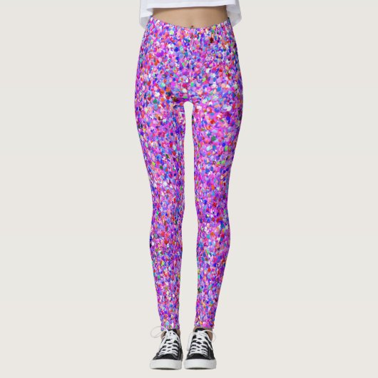 Glitzer-Mode-Multicolor-Malerei Leggings (Vorderseite)