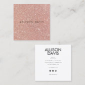 Glitzer Modern einfach Quadratische Visitenkarte (Vorne/Hinten)