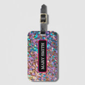 Glitzer Moderne opal-holografische Sammlung Gepäckanhänger (Vorderseite Vertikal)