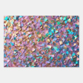Glitzer Moderne opal-holografische Sammlung Geschenkpapier Set (Vorderseite 2)