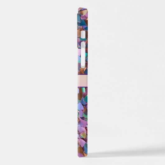 Glitzer Moderne opal-holografische Sammlung iPhone Hülle (Linke Seite)