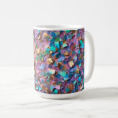 Glitzer Moderne opal-holografische Sammlung Kaffeetasse (VorderseiteRechts)