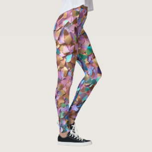 Glitzer Moderne opal-holografische Sammlung Leggings