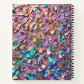 Glitzer Moderne opal-holografische Sammlung Notizblock (Rückseite)