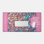 Glitzer Moderne opal-holografische Sammlung Schreibtischunterlage (Tastatur & Maus)