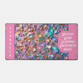 Glitzer Moderne opal-holografische Sammlung Schreibtischunterlage (Vorderseite)