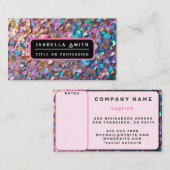 Glitzer Moderne opal-holografische Sammlung Visitenkarte (Vorne/Hinten)