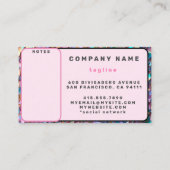 Glitzer Moderne opal-holografische Sammlung Visitenkarte (Rückseite)