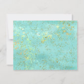 *~* Glitzer Modernes Abstraktes Blumenzittern RSVP Karte (Rückseite)