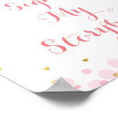 Glitzer Mond Bitte unterschreiben Sie mein Storybo Poster (Ecke)