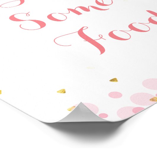 Glitzer Mond Vergnügen Sie sich mit einem Essen Poster (Ecke)