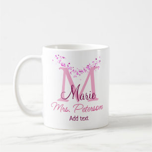 Glitzer-Monografie-Lehrerin "Modern gi" Kaffeetasse
