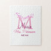 Glitzer-Monografie-Lehrerin "Modern gi" Puzzle (Vertikal)