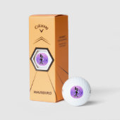 Glitzer Monogram lila Ozean Golfball (Verpackungen)