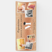 Glitzer Monogramm 6 Foto Graduationspartei für Kup Banner (Vertikal)