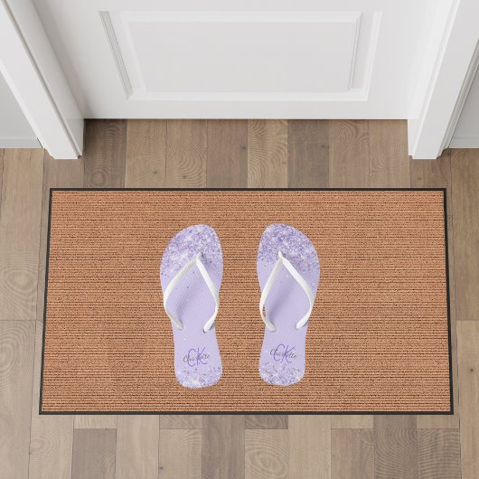 Glitzer-Monogramm Badesandalen