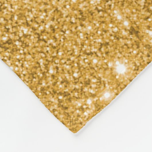 Glitzer-Monogramm-Bezeichnung Fleece-Decke Fleecedecke (Ecke)