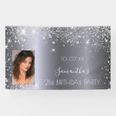 Glitzer-Monogramm-Foto Banner (Horizontal)
